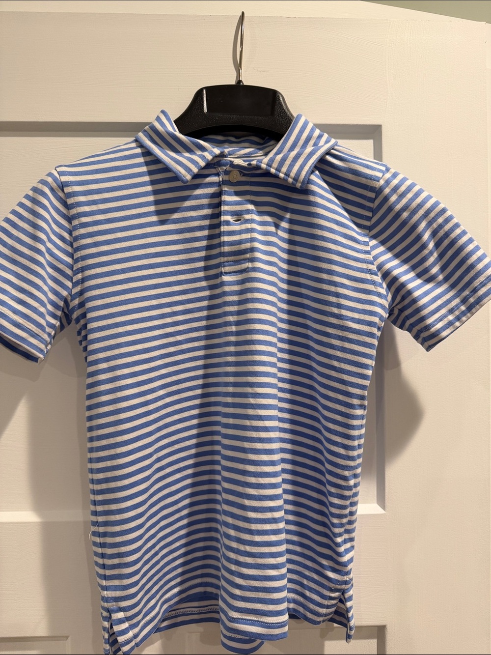 Crewcuts Light Blue and White Striped Polo Shirt